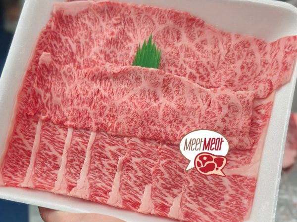 Australian Premium Wagyu MB9+ Chuck Tail Flap Hotpot slice